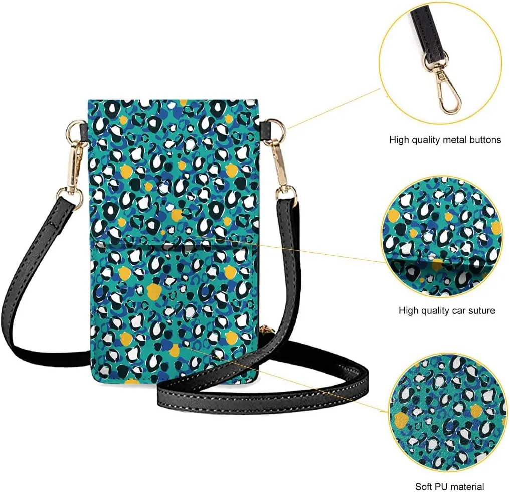 WELLFLYHOM Mini Touchscreen Crossbody Phone Bags for Women with Card Slots Shoulder Bag Purse Leather