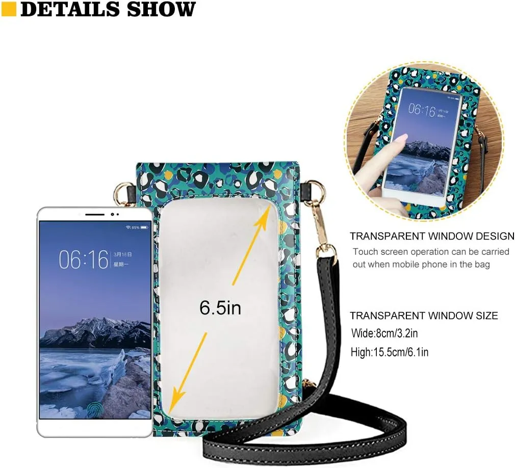 WELLFLYHOM Mini Touchscreen Crossbody Phone Bags for Women with Card Slots Shoulder Bag Purse Leather