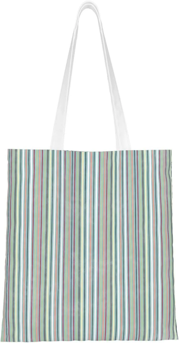 Wild Animals Print Large Canvas Beach Travel Reusable Grocery Shopping Tote Bag Portable Storage Handbag