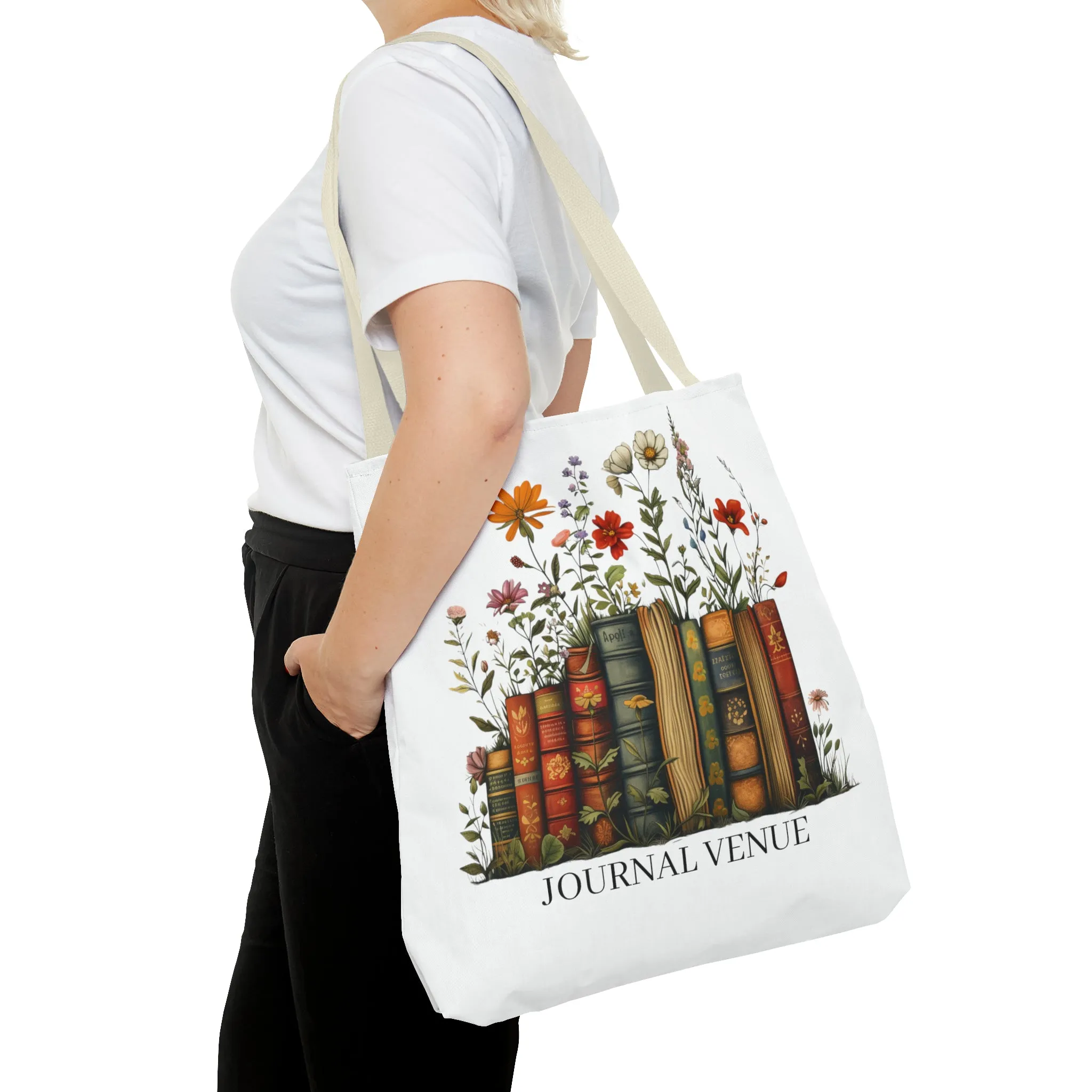 Wild Flower Shopping Book Tote Bag