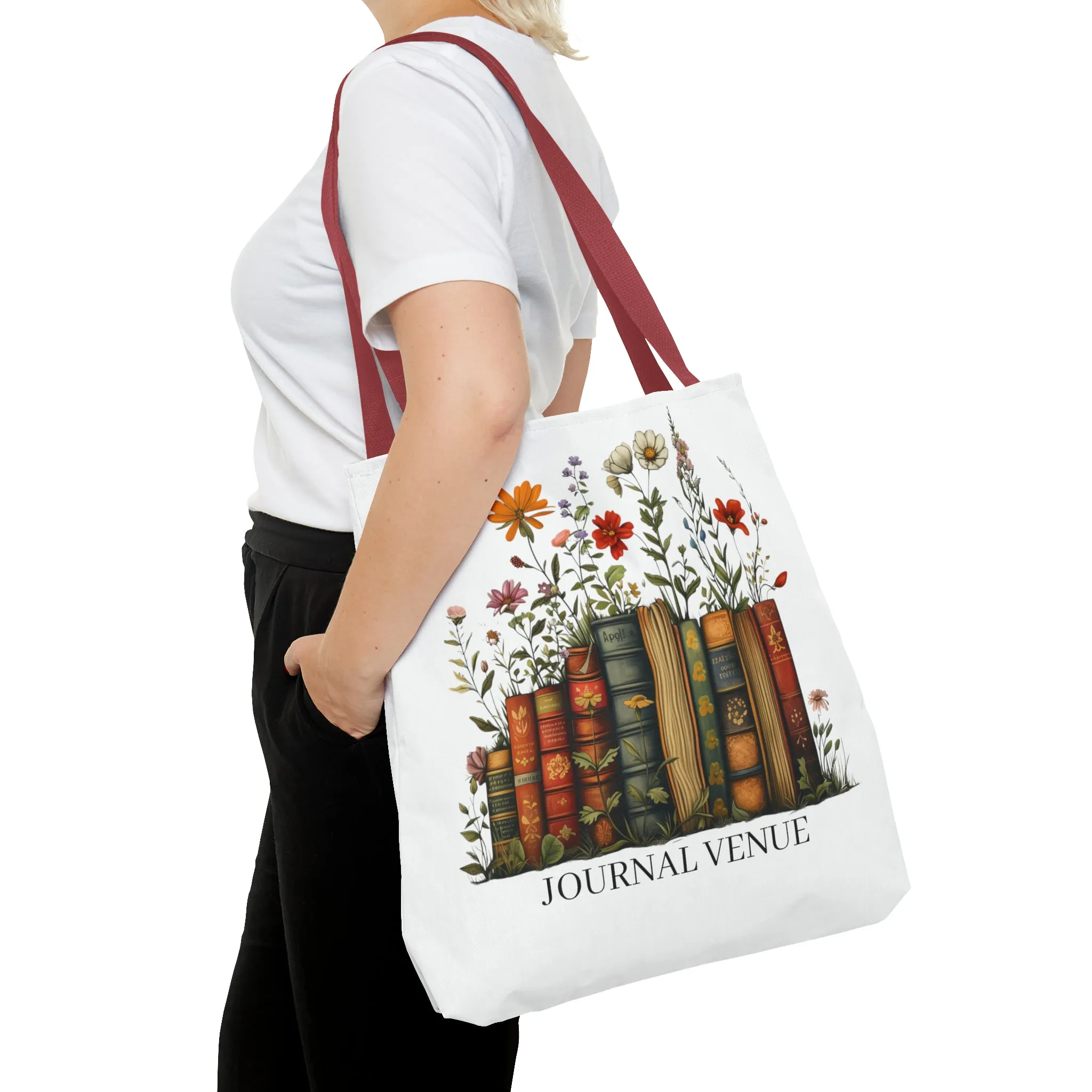 Wild Flower Shopping Book Tote Bag
