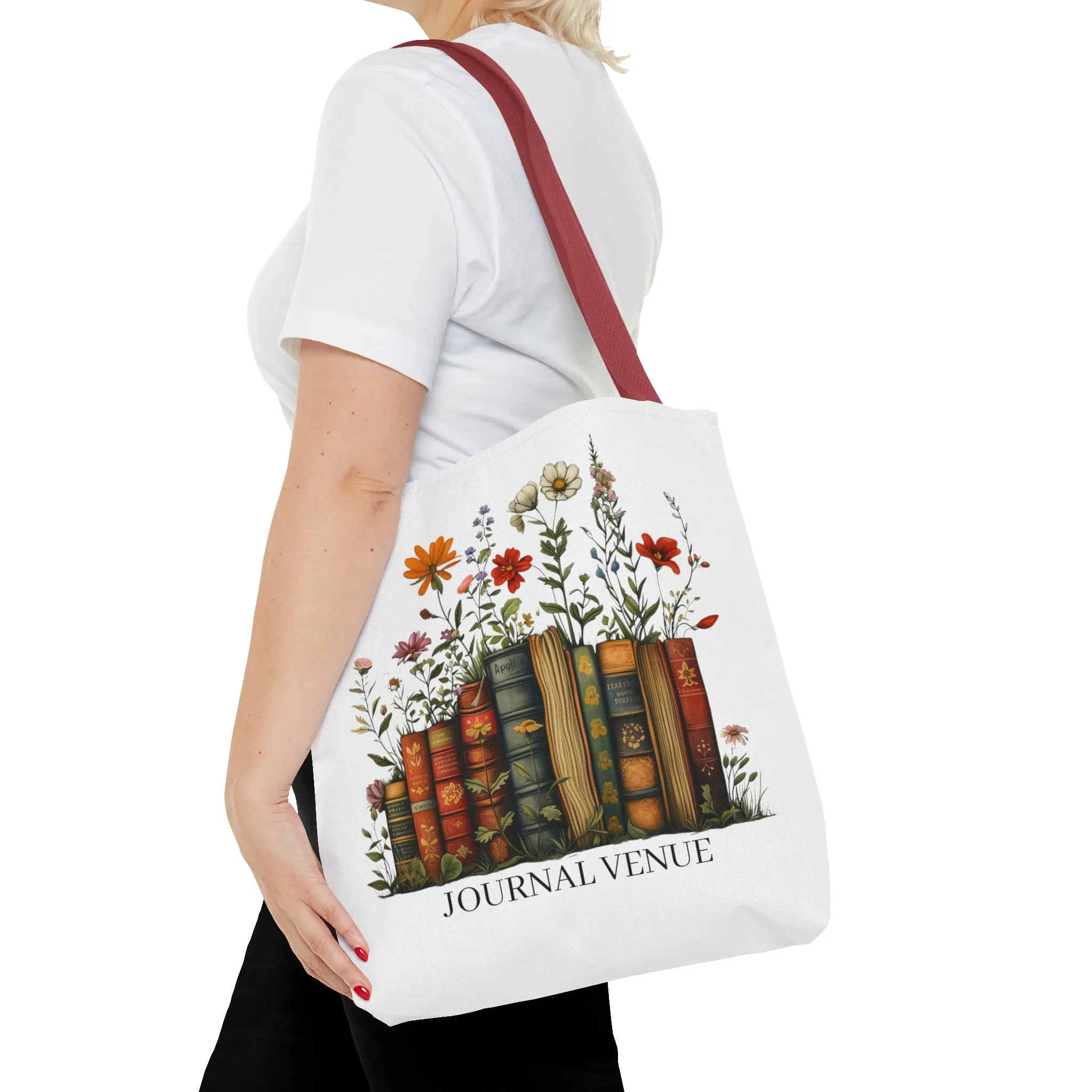 Wild Flower Shopping Book Tote Bag