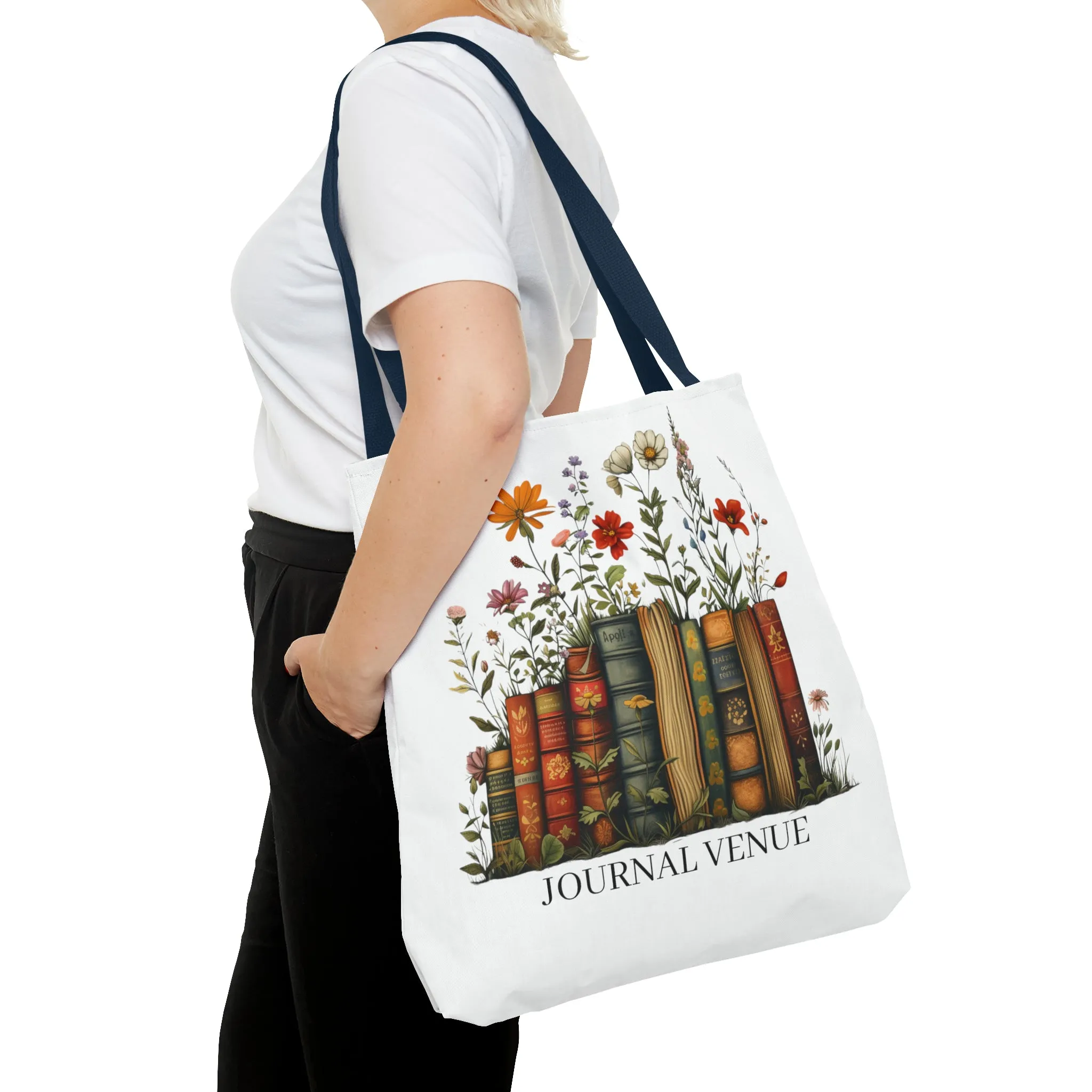 Wild Flower Shopping Book Tote Bag