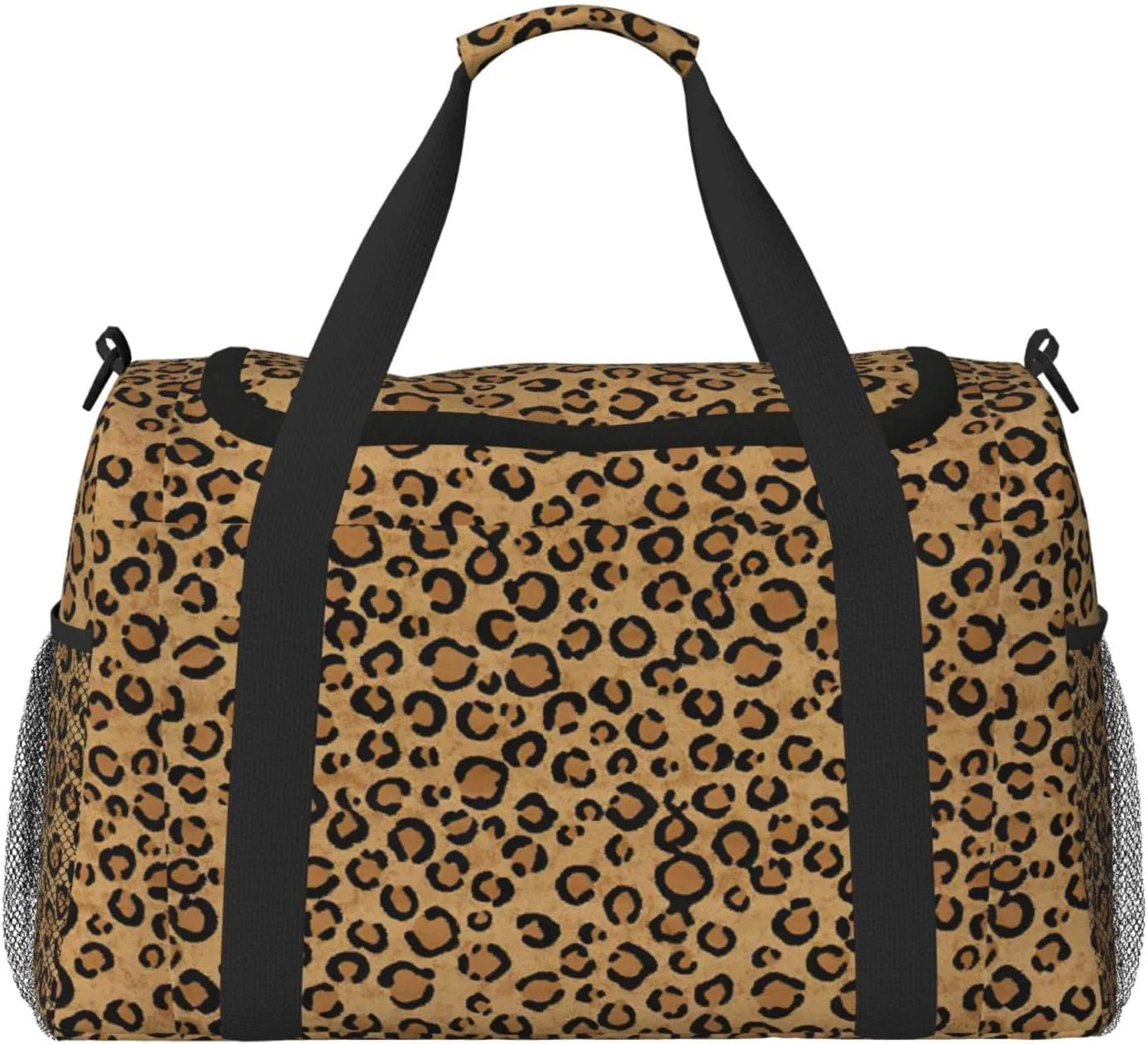 Wild Leopard Animal Print Weekender Bag Large Capacity Hand Travel Bag Carry On Tote Airplane Travel Tote