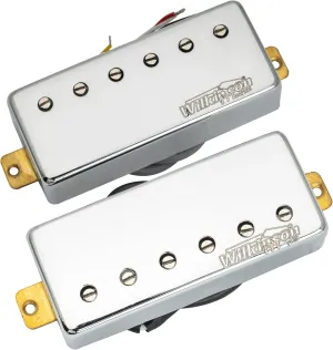 Wilkinson M Series Ceramic Mini Humbuckers Electric Guitar Neck and Bridge Pickups Set for Les Paul/Fire-bird, Chrome