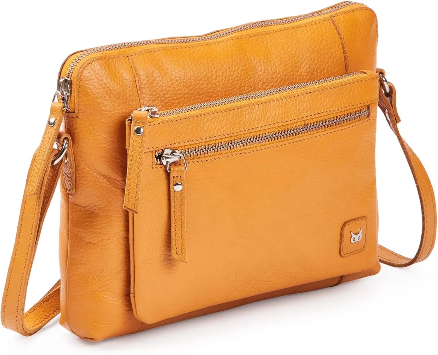 Wise Owl Accessories Small Soft Pebbled Real Leather Crossbody Handbags Purses Sling Crossover Shoulder Bag