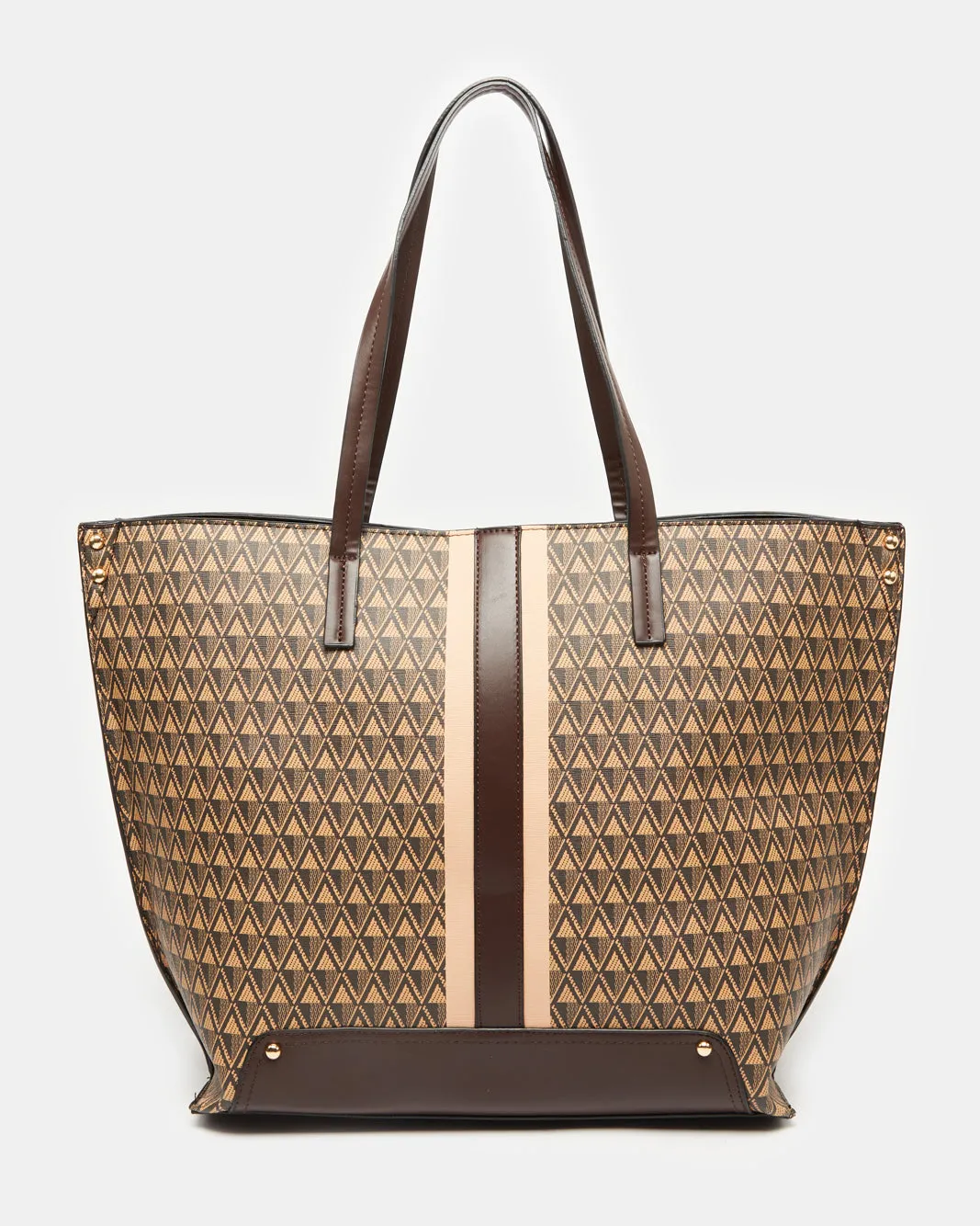 Women Brown Embellished Tote Bag