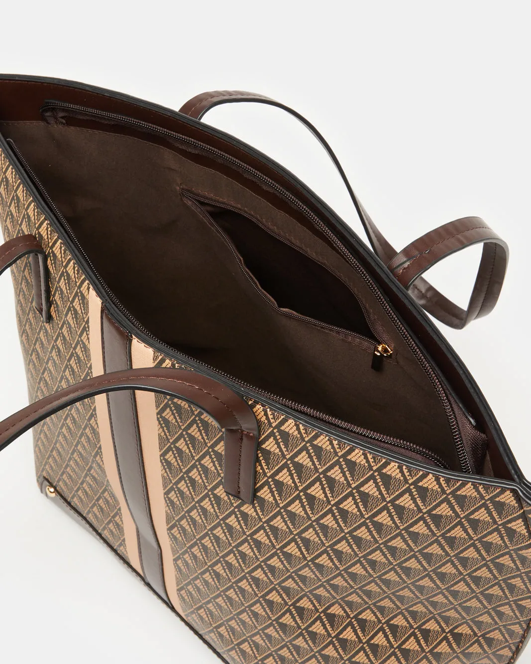 Women Brown Embellished Tote Bag