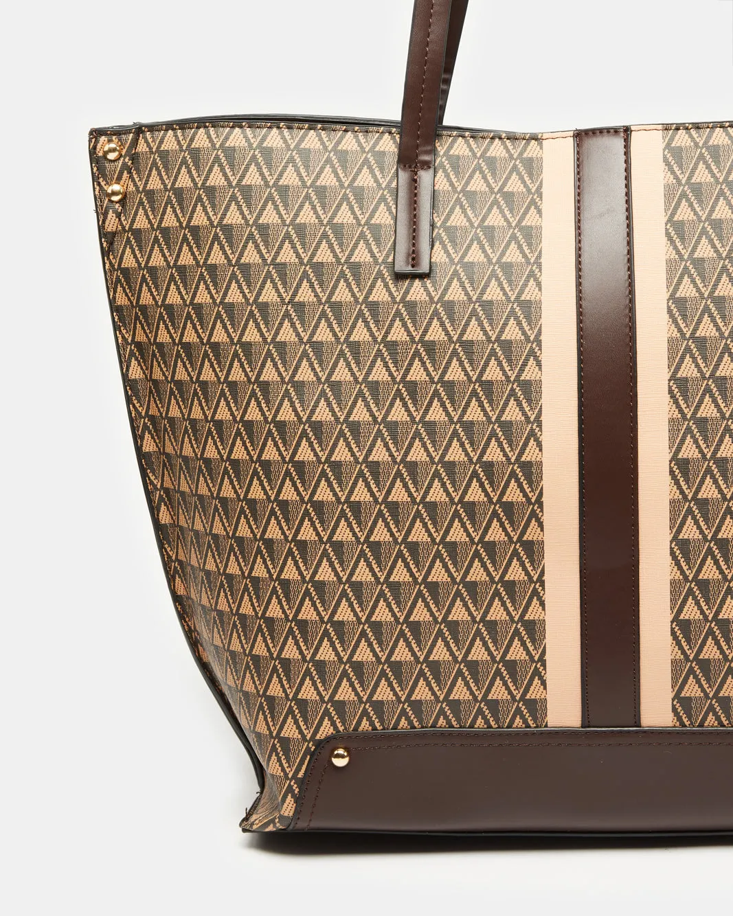 Women Brown Embellished Tote Bag
