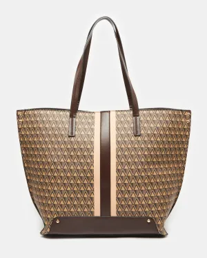 Women Brown Embellished Tote Bag