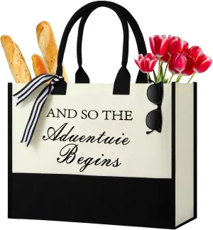 Women Canvas Tote Bag, Gifts for Her Birthday, Mother's Day, Valentine’s Day, Christmas, Thanksgiving or Retire Gifts