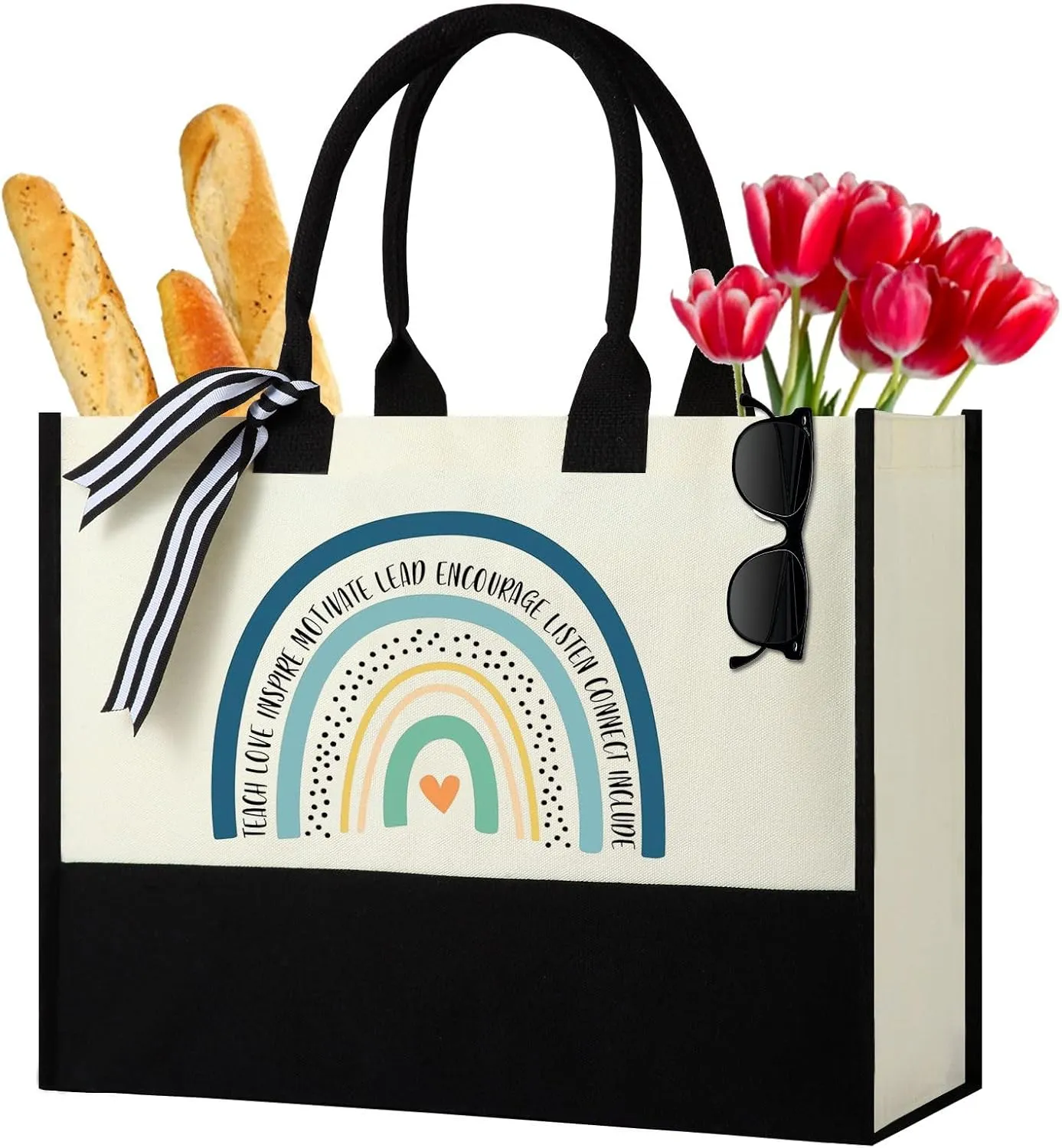 Women Canvas Tote Bag, Gifts for Her Birthday, Mother's Day, Valentine’s Day, Christmas, Thanksgiving or Retire Gifts