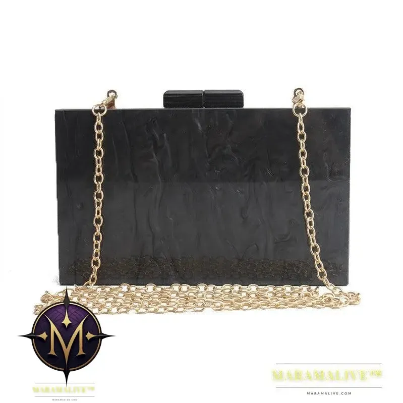 Women Handbags Marble Pattern Acrylic Bag Luxury Handbags Women Bags