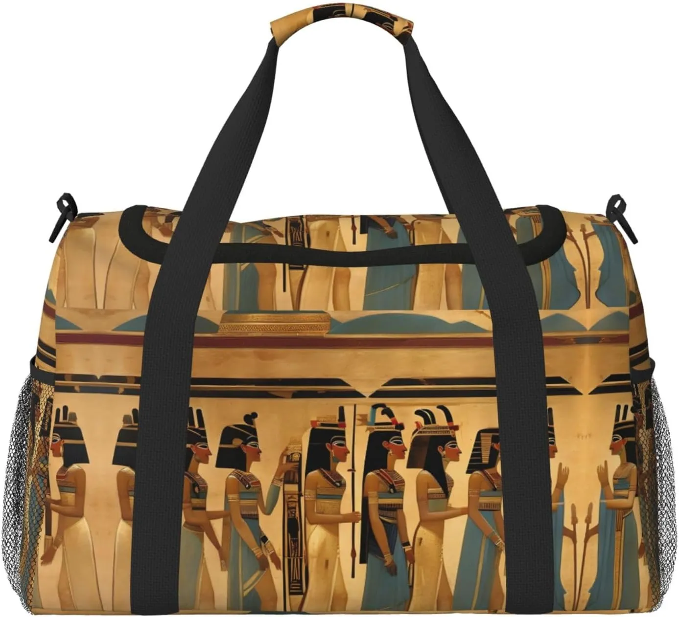 women in ancient egypt print Carry on Bag Underseat Personal Item Bag Travel Duffel Bag Gym Carry On Sports Bag