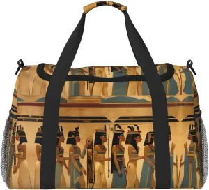 women in ancient egypt print Carry on Bag Underseat Personal Item Bag Travel Duffel Bag Gym Carry On Sports Bag