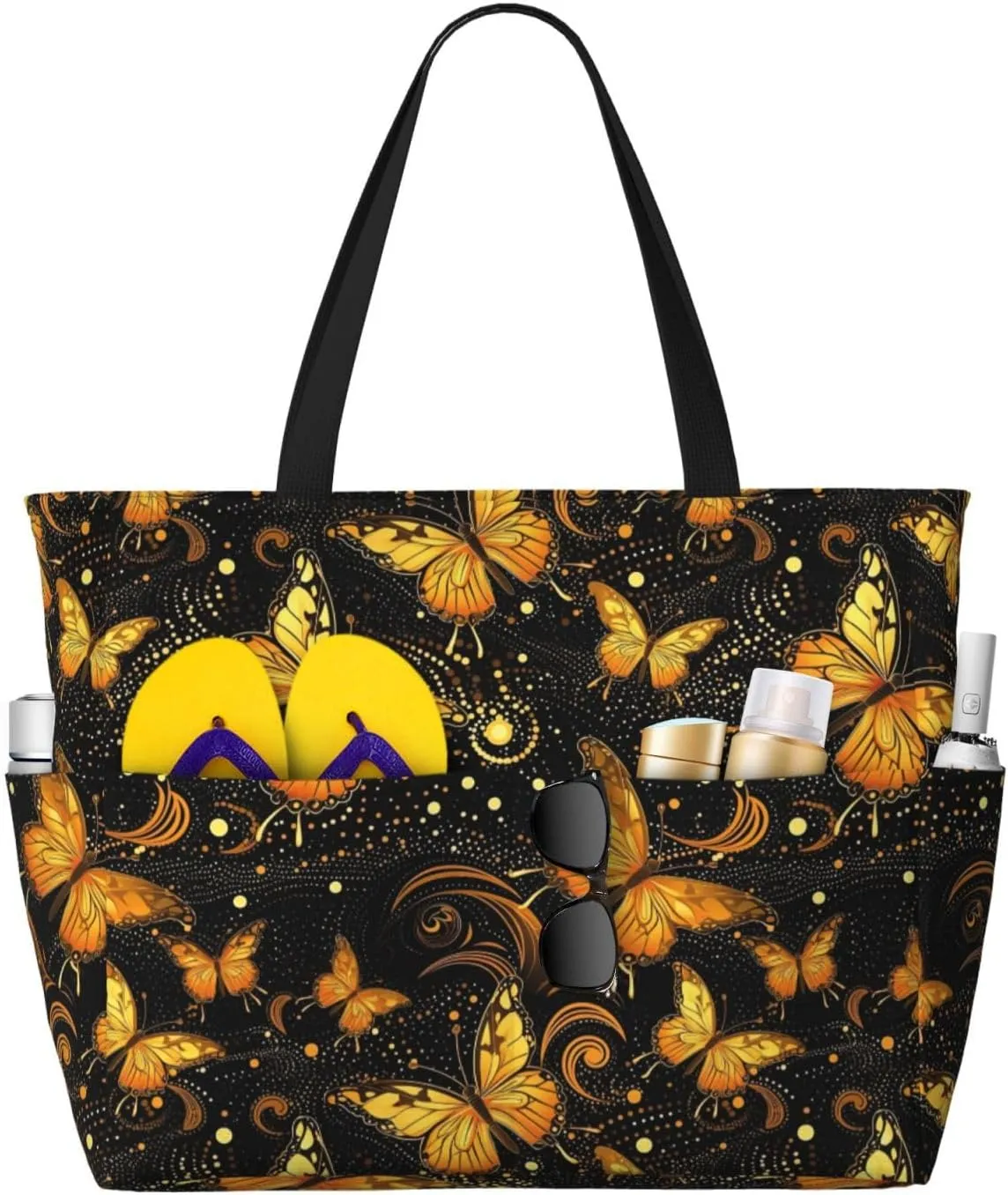 Women Large Beach Bag Travel Weekender Foldable Tote Bag for Pool Beach Vacation Gym