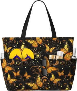 Women Large Beach Bag Travel Weekender Foldable Tote Bag for Pool Beach Vacation Gym