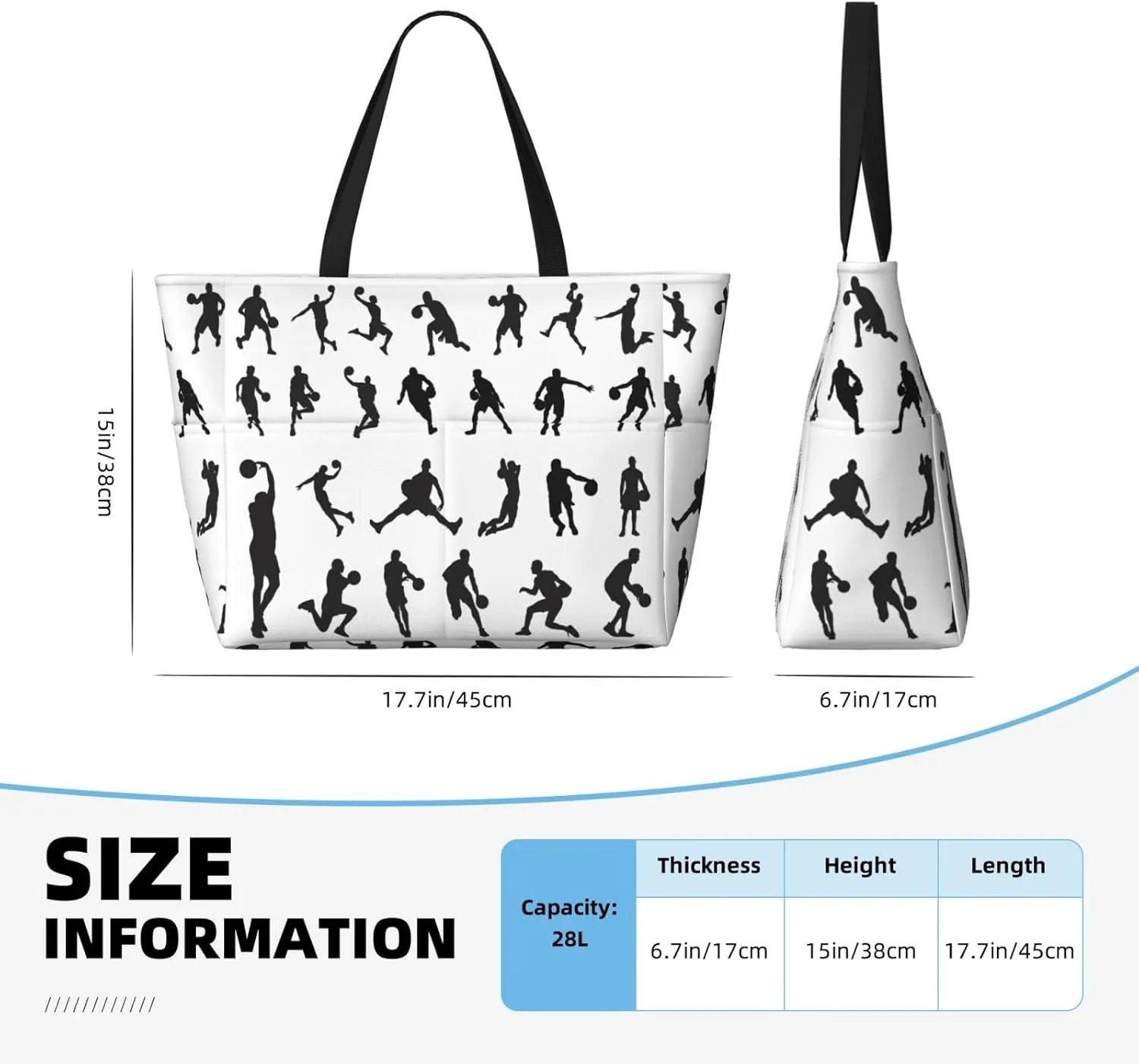 Women Large Beach Bag Travel Weekender Foldable Tote Bag for Pool Beach Vacation Gym