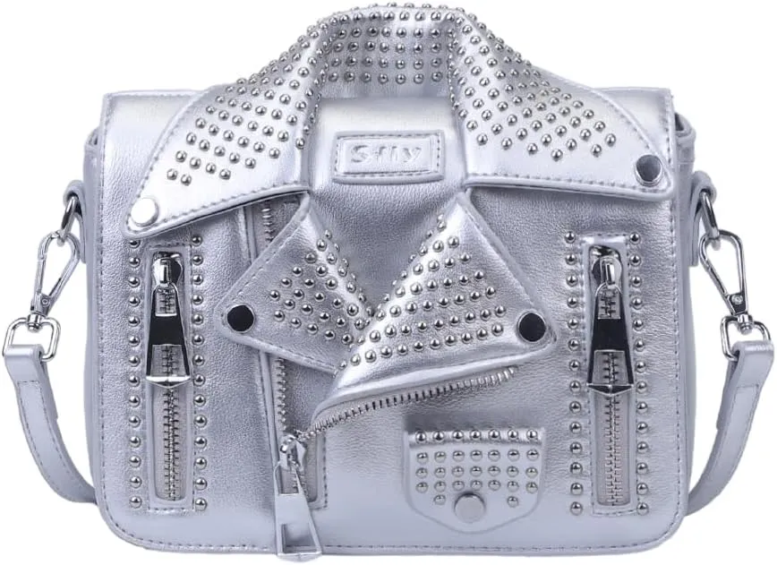 Women Satchel Chain Strap Shoulder Bag Leather Crossbody Handbags Ladies Evening Clutch Purse Unique Cute Jacket Bag