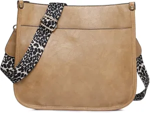 Women Shoulder Crossbody Bag Vintage Handbags Purse with Leopard Guitar Strap Medium Satchel Hobo Bag