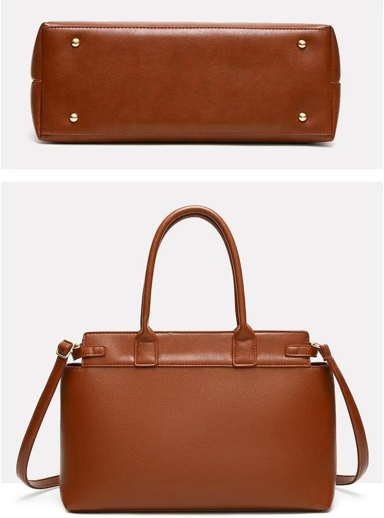 Women's Commuter Handbags Retro Shoulder Bags Tote Bag Magnetic Button Crossbody Bag Purses