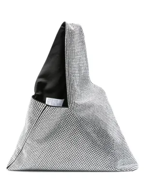 Women's Crystal Embellished Handbag in Black | Size UNI | 02SSBG012FC