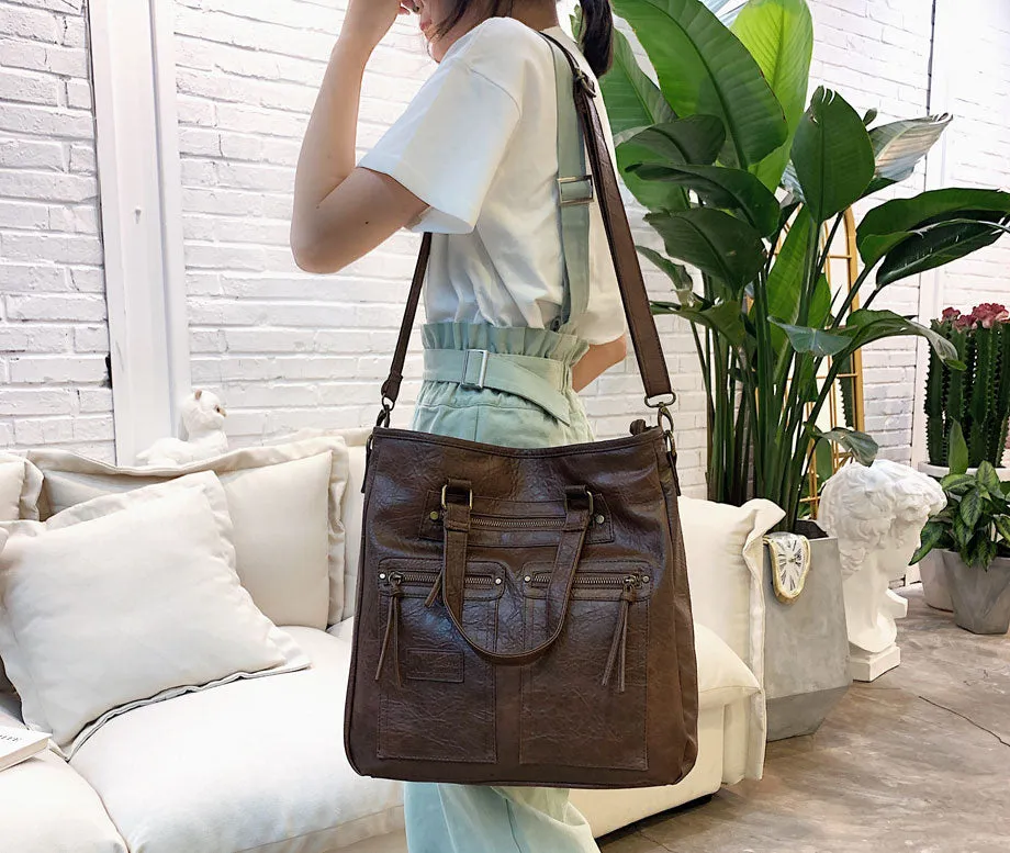 Women's handbag crossbody - LOLA (Brown)