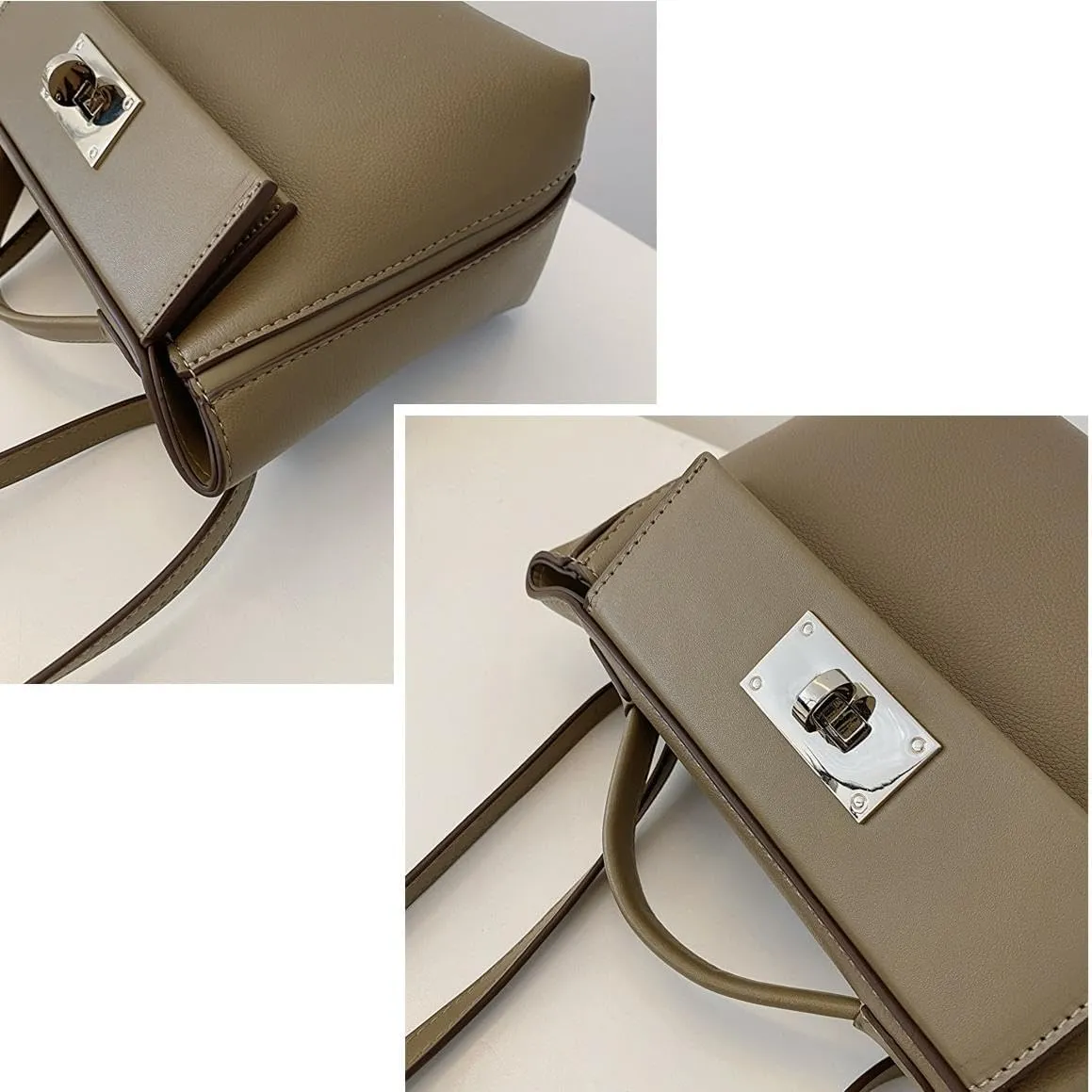 Women's Handbags Locking Shoulder Bags Retro Crossbody Bag Synthetic Leather Purses