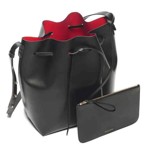 Women's Leather Bucket Bag Lady Genuine Leather Shoulder Bags, Leather Handbag, Free Shipping