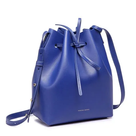 Women's Leather Bucket Bag Lady Genuine Leather Shoulder Bags, Leather Handbag, Free Shipping
