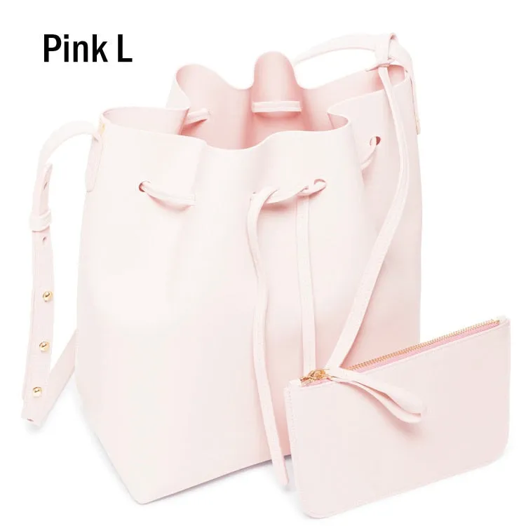 Women's Leather Bucket Bag Lady Genuine Leather Shoulder Bags, Leather Handbag, Free Shipping