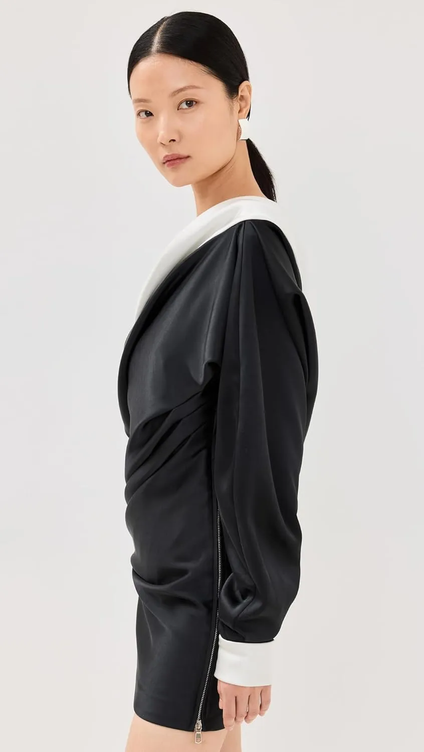 Women's Long Sleeve One Shoulder Mini Dress