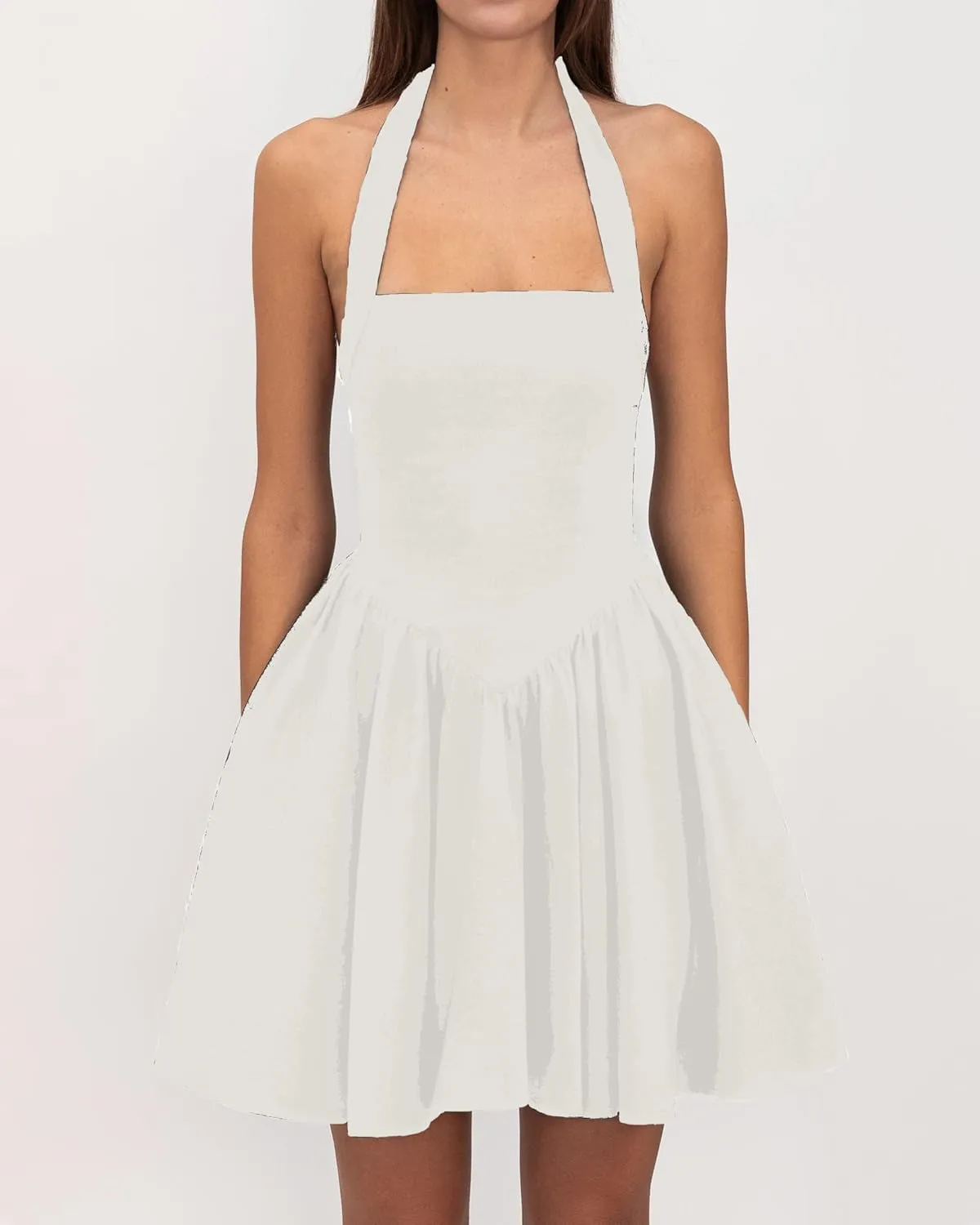 Womens Sleeveless Mini Dress Y2k Going Out Streetwear Casual Sleeveless Corset Ruffle Hem Lace Trim Short Dresses