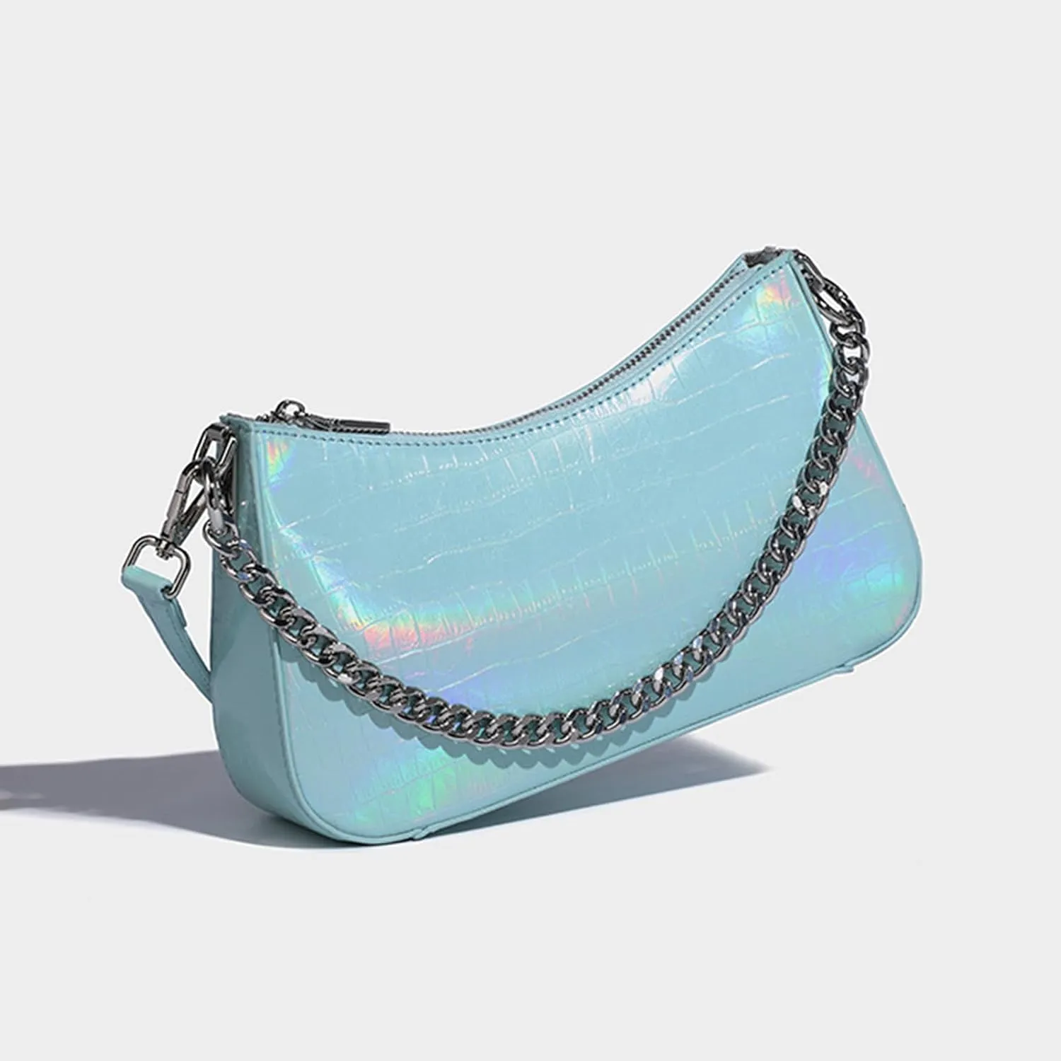 Women's Small Clutch Tote Handbags with Zipper Retro Classic Pattern Shoulder Bag Colorful Purse