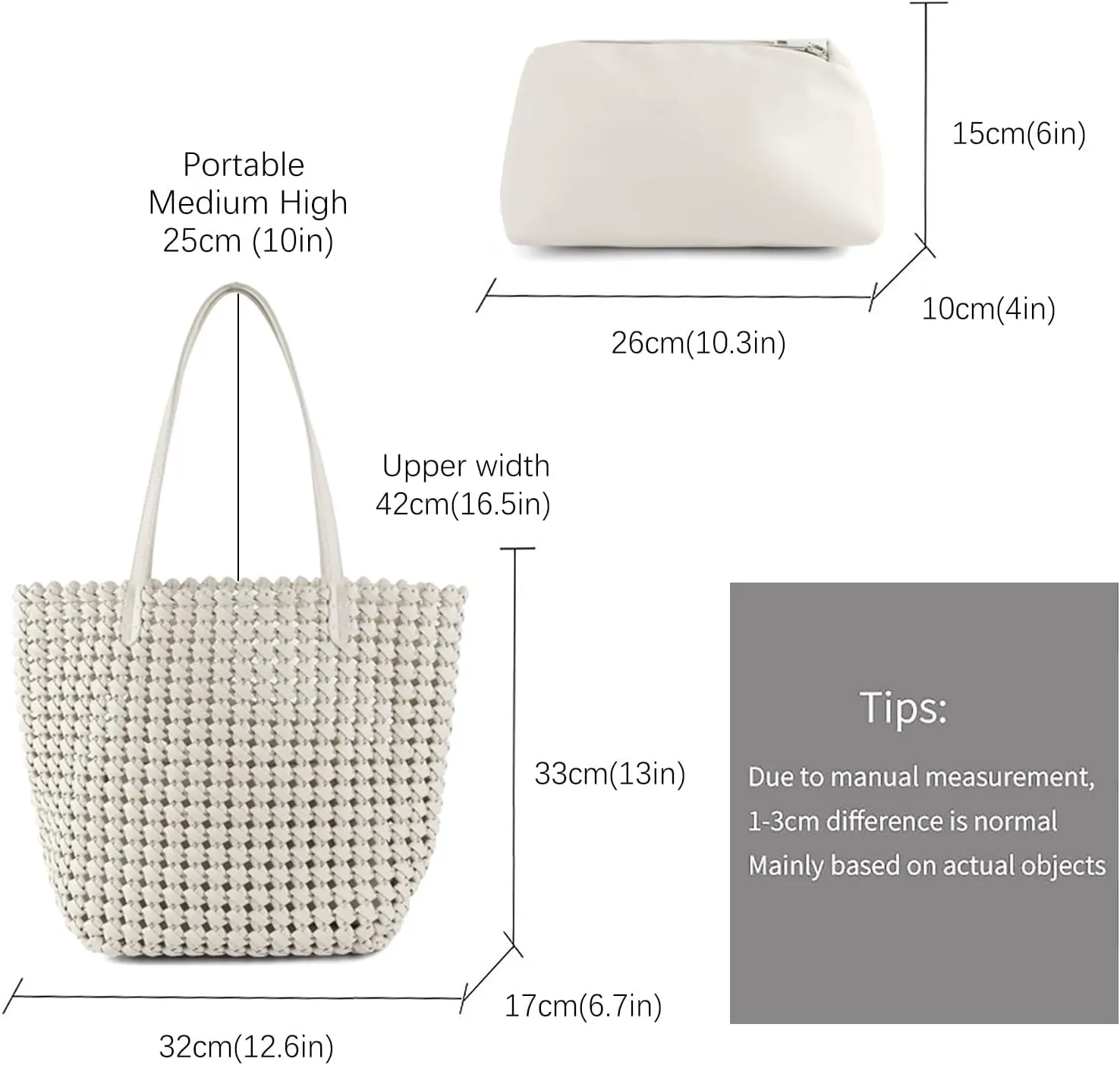 Woven Bag for Women Vegan Leather Tote Bag Large Summer Beach Travel Handbag and Clutch Retro Handmade Shoulder Bag