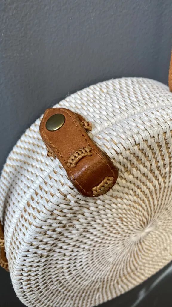 Woven Circle Crossbody Bag