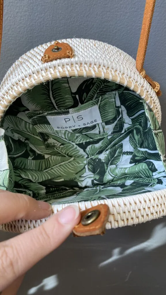 Woven Circle Crossbody Bag