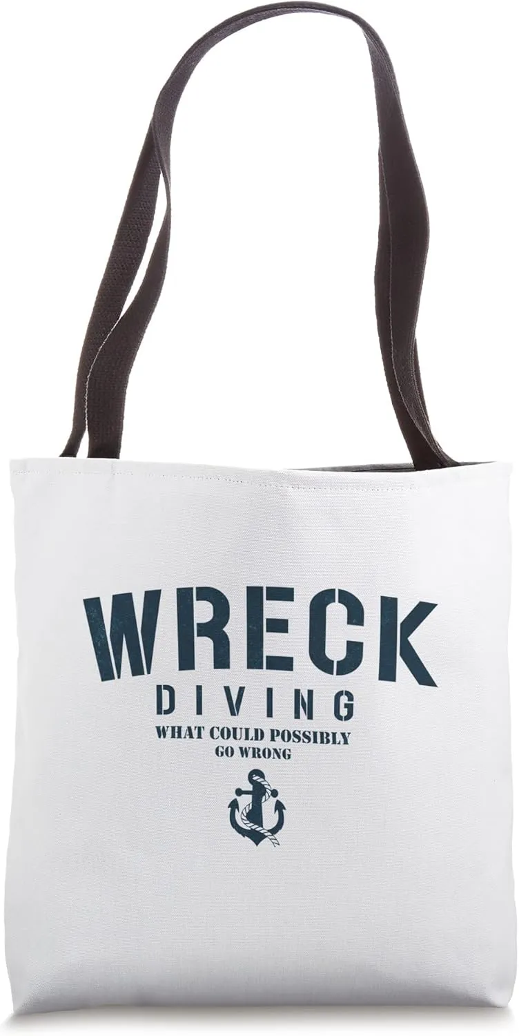 Wreck Diving - Diving Wreck - Wreck Diving - Scuba Diver W Tote Bag