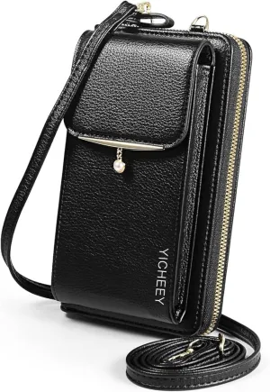 YICHEEY Small Crossbody Cell Phone Purse Bags for Women Mini Shoulder Handbag Wallet with Credit Card Slots