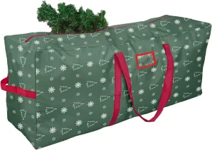 YIYA Christmas Tree Storage Bag 9 Ft Large Artificial Christmas Tree Bag With Handles 600D Oxford Fabric Waterproof Christmas Tree Storage Container Holiday Decoration Storage Bags (Grey-XL)
