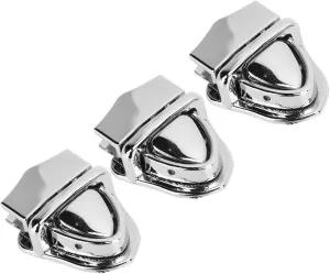 Zerodis 10Pcs Duck Tongue Press Lock, Classic Alloy Catch for Bag Leather Handbag Making, Smoothly & Sturdy Thumb Lock with Screw Hole, Ideal for Travel Bag, Wooden Furniture, Wine Box,