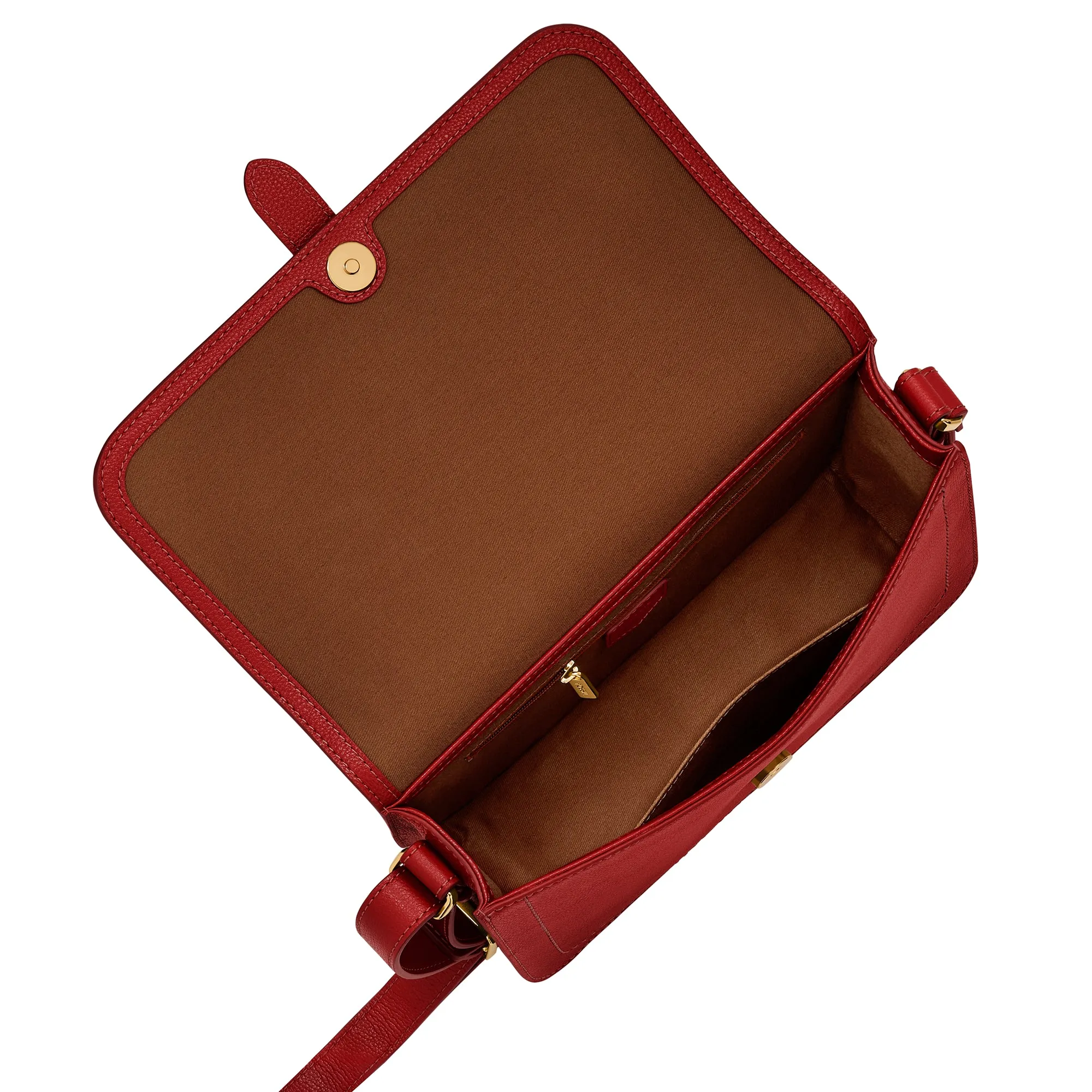 Zoey Leather Large Flap Crossbody Bag