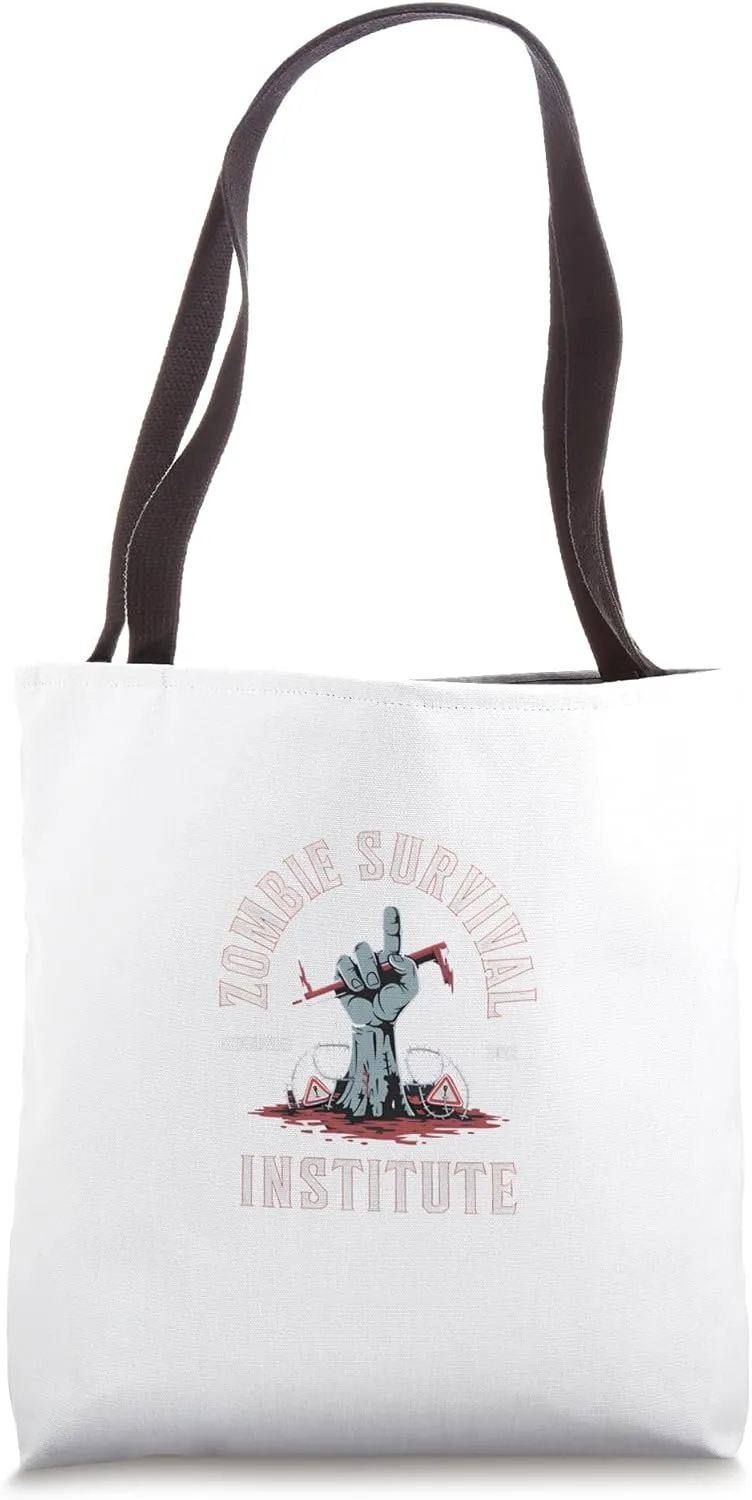 Zombie Survival Institute Funny Halloween Zombie's Tote Bag