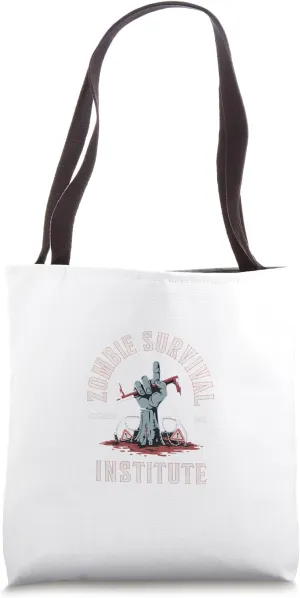Zombie Survival Institute Funny Halloween Zombie's Tote Bag